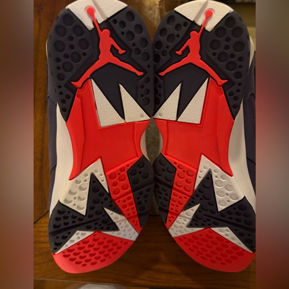 NEW AIR JORDAN 7 RETRO Q. NEUTRAL INDIGO/BRIGHT CRIMSON. MEN’S SIZE 9 - Picture 4 of 5